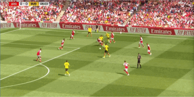 半场战报：多特2-0阿森纳，卡雷察斯世界波，伊纳西奥破门